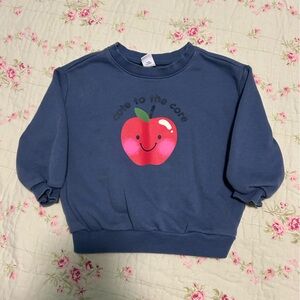 Old navy blue Apple crewneck size 18-24 months